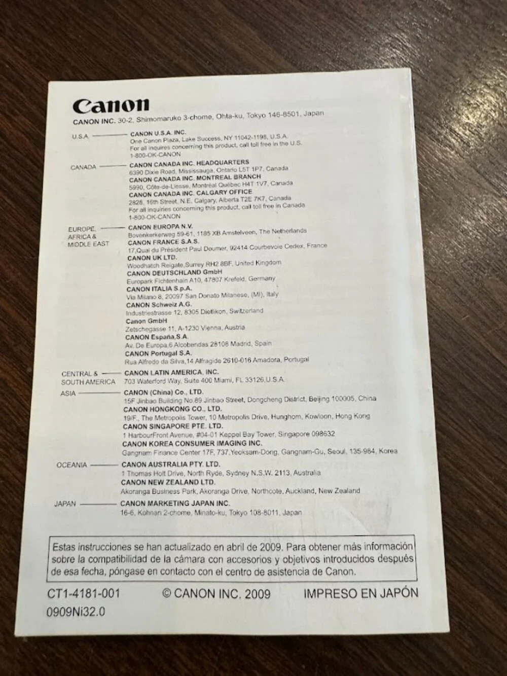 Canon Rebel T1i EOS 500D Instruction Manual User's Guide Spanish Guide